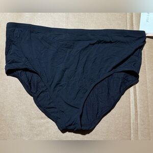 NWT Women’s Captiva Plus Size Solid Swimsuit Brief Bottom 3X Black